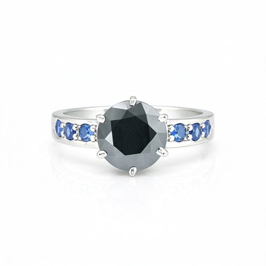 Moissanite Gemstone Ring 5.65 Ct. Round Cut 925 Sterling Silver Engagement Gift