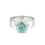 Green Moissanite Round Ring 6.65 Ct. 925 Sterling Silver Stackable Eternity Band