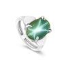 4.00 Ct. Sapphire Oval Cabochon Solitaire Ring 925 Sterling Silver Birthday Fine