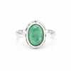 2.50 Ct. Emerald Oval Solitaire Ring 925 Sterling Silver Wedding Fine Jewelry