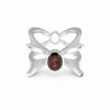 Red Garnet Solitaire Ring 3.65 Ct. Oval Cut 925 Sterling Silver Stackable Band