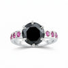 3.80 Ct. Moissanite Round Cut Ring 925 Sterling Silver Women Fine Jewelry