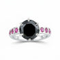 3.80 Ct. Moissanite Round Cut Ring 925 Sterling Silver Women Fine Jewelry