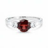 Red Garnet Oval Ring 3.00 Ct. 925 Sterling Silver Stackable Eternity Band Gift