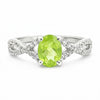 3.00 Ct. Green Amethyst Ring Oval Cut 925 Sterling Silver Eternity Band Fine Gif