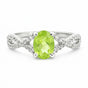 3.00 Ct. Green Amethyst Ring Oval Cut 925 Sterling Silver Eternity Band Fine Gif