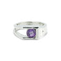 Purple Amethyst Round Cut Solitaire Ring 3.65 Ct. 925 Sterling Silver Gift for H
