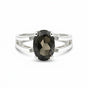Oval Cut Topaz Ring 2.80 Ct. 925 Sterling Silver Eternity Band Gift for Her