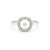 EGL Certified 3.20 Ct. Pearl Round Cut Ring 925 Sterling Silver Women Fine Jewel
