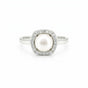 EGL Certified 3.20 Ct. Pearl Round Cut Ring 925 Sterling Silver Women Fine Jewel