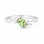 5.50 Ct. Green Amethyst Ring Round Cut 925 Sterling Silver Eternity Band Fine Gi