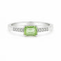 Amethyst Emerald Solitaire Gemstone Ring 3.30 Ct. 925 Sterling Silver Women Gift