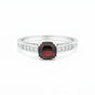 Red Garnet Cushion Cut Solitaire Ring 1.50 Ct. 925 Sterling Silver Gift for Her