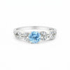 4.50 Ct. Aquamarine Round Solitaire Ring 925 Sterling Silver Valentine's Day Fin