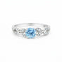 4.50 Ct. Aquamarine Round Solitaire Ring 925 Sterling Silver Valentine's Day Fin