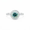 Blue Moissanite Solitaire Ring 6.50 Ct. Round Cut 925 Sterling Silver Stackable