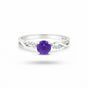 Round Cut Amethyst Ring 2.80 Ct. 925 Sterling Silver Eternity Band Gift for Her