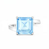 2.65 Ct. Topaz Square Cut Ring 925 Sterling Silver Women Fine Jewelry for Women