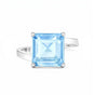 2.65 Ct. Topaz Square Cut Ring 925 Sterling Silver Women Fine Jewelry for Women