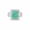 Emerald Gemstone Ring 1.85 Ct. Emerald Cut 925 Sterling Silver Mother's Day Gift