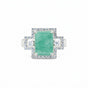 Emerald Gemstone Ring 1.85 Ct. Emerald Cut 925 Sterling Silver Mother's Day Gift