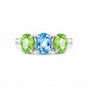 Green Amethyst Oval Ring 2.00 Ct. 925 Sterling Silver Stackable Eternity Band Gi