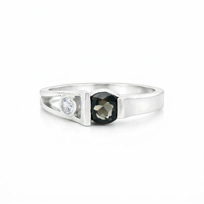 Topaz Round Solitaire Gemstone Ring 2.55 Ct. 925 Sterling Silver Women Gift Her
