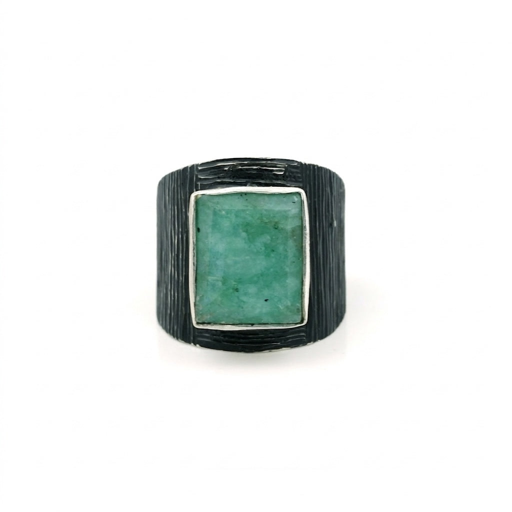 1.95 Ct. Emerald Emerald Solitaire Ring 925 Sterling Silver Anniversary Fine Jew