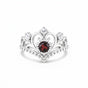 Red Garnet Solitaire Ring 4.50 Ct. Round Cut 925 Sterling Silver Stackable Band