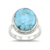 Turquoise Gemstone Ring 3.54 Ct. Oval Cut 925 Sterling Silver Valentine's Day Gi