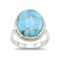 Turquoise Gemstone Ring 3.54 Ct. Oval Cut 925 Sterling Silver Valentine's Day Gi