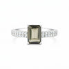 Brown Topaz Emerald Ring 1.24 Ct. 925 Sterling Silver Stackable Eternity Band Gi