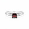 Garnet Oval Solitaire Ring 1.25 Ct. 925 Sterling Silver Birthday Fine Jewelry Gi