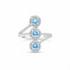 Aquamarine Round Cut Ring 3.78 Ct. 925 Sterling Silver Gift for Her Women
