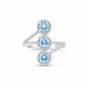 Aquamarine Round Cut Ring 3.78 Ct. 925 Sterling Silver Gift for Her Women
