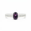 2.25 Ct. Purple Amethyst Ring Oval Cut 925 Sterling Silver Eternity Band Fine Gi