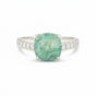 Emerald Oval Solitaire Gemstone Ring 2.45 Ct. 925 Sterling Silver Women Gift Her