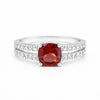2.64 Ct. Ruby Round Solitaire Ring 925 Sterling Silver Anniversary Fine Jewelry