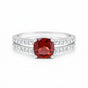 2.64 Ct. Ruby Round Solitaire Ring 925 Sterling Silver Anniversary Fine Jewelry