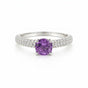 Oval Cut Purple Amethyst 5.00 Ct Ring in 925 Sterling Silver for Women