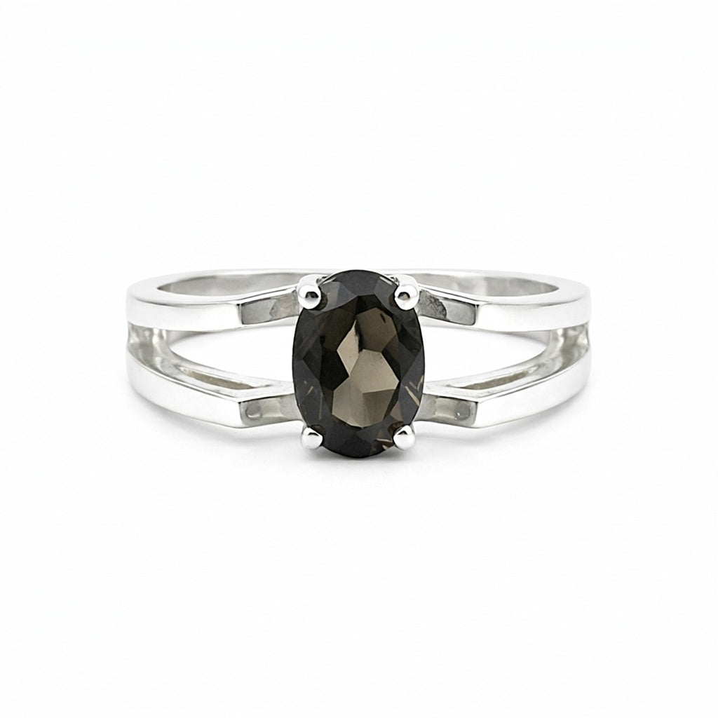 Brown Topaz 4.50 Ct Oval Cut Ring in 925 Sterling Silver Gift for Her Boho Style
