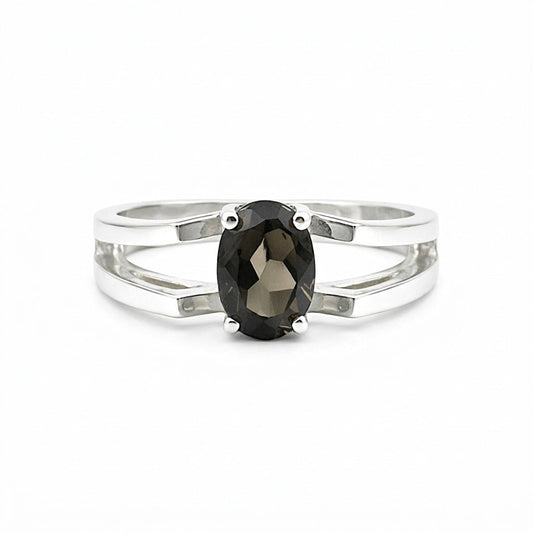 Brown Topaz 4.50 Ct Oval Cut Ring in 925 Sterling Silver Gift for Her Boho Style