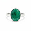 Certified Oval Cut Green Emerald 8.00 Ct Ring in 925 Sterling Silver for Women