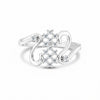 Certified Designer White Moissanite Round Ring in 925 Sterling Silver for Her