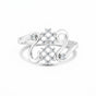 Certified Designer White Moissanite Round Ring in 925 Sterling Silver for Her