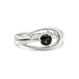 Certified Round Brown Topaz Ring in 925 Sterling Silver for Women Cocktail Style