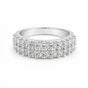 Round Cut White Moissanite Ring Solitaire in 925 Sterling Silver for Engagement