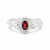 Red Garnet 6.00 Ct Ring in 925 Sterling Silver Jewelry for Engagement Boho Style