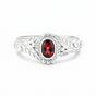 Red Garnet 6.00 Ct Ring in 925 Sterling Silver Jewelry for Engagement Boho Style