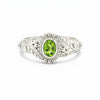 Certified Fashion Green Amethyst Oval Ring in 925 Sterling Silver for Her